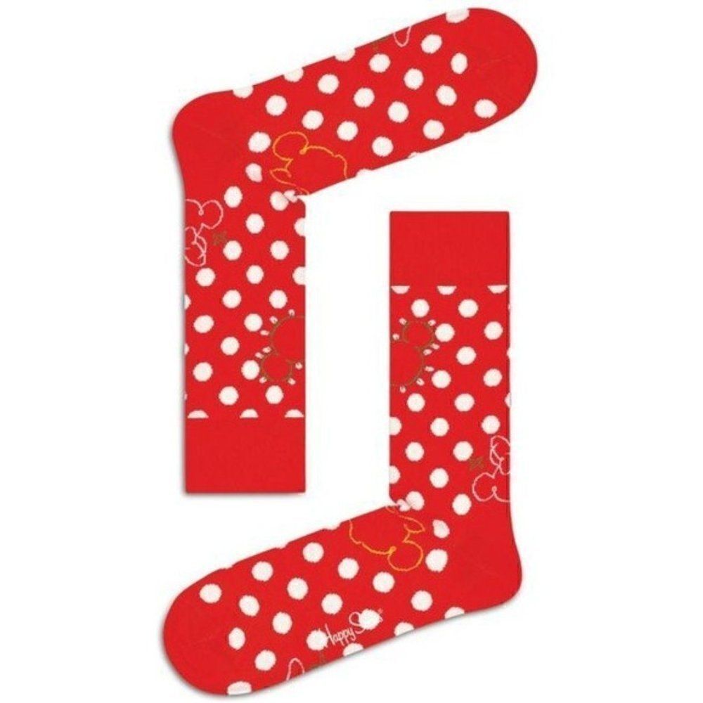 Happy Socks Disney Twinkle Twinkle Red Crew Socks Unisex Size 10-13 NWT
